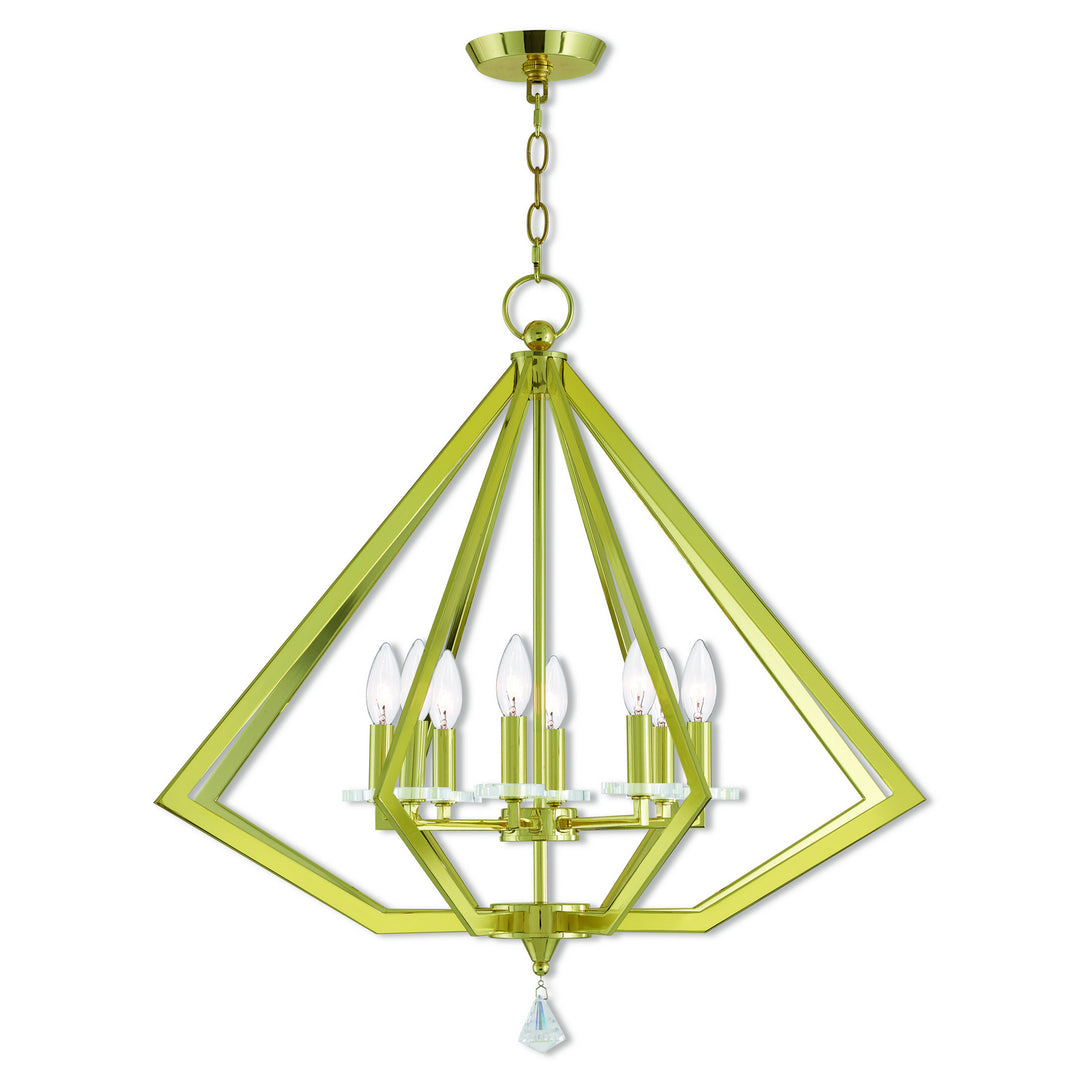 Livex Diamond 50668-02 Chandelier Light - Polished Brass