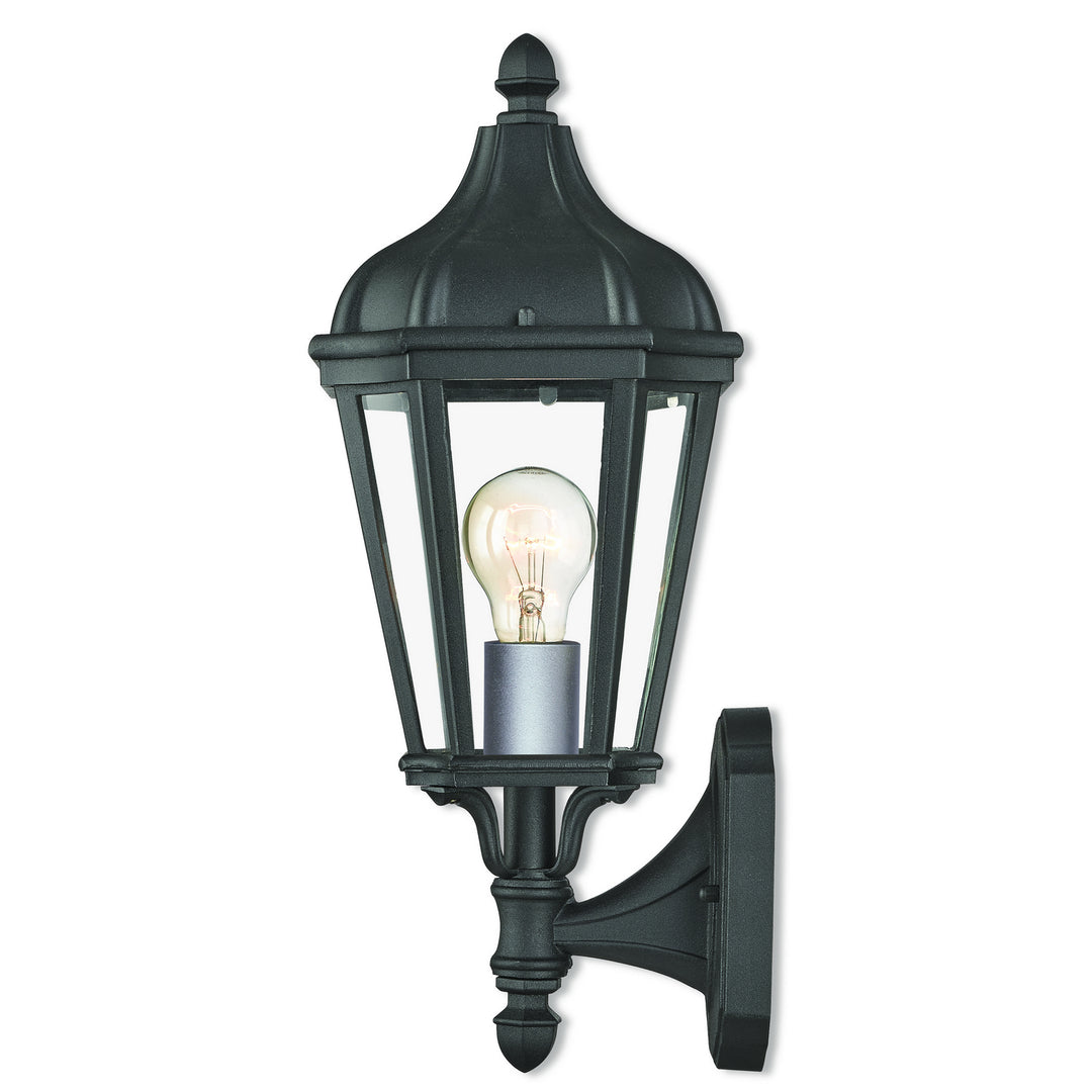 Livex Lighting 76182-14  Morgan Outdoor Textured Black W/ Antique Silver Cluster