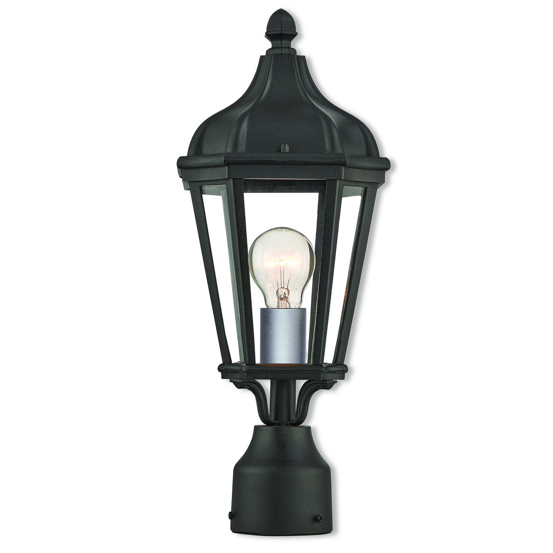 Livex Lighting 76184-14  Morgan Outdoor Textured Black W/ Antique Silver Cluster