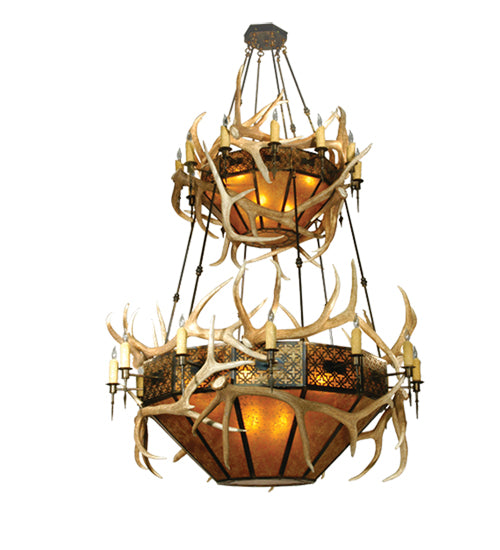 Meyda Tiffany Antlers 81332 Chandelier Light - Antique Copper