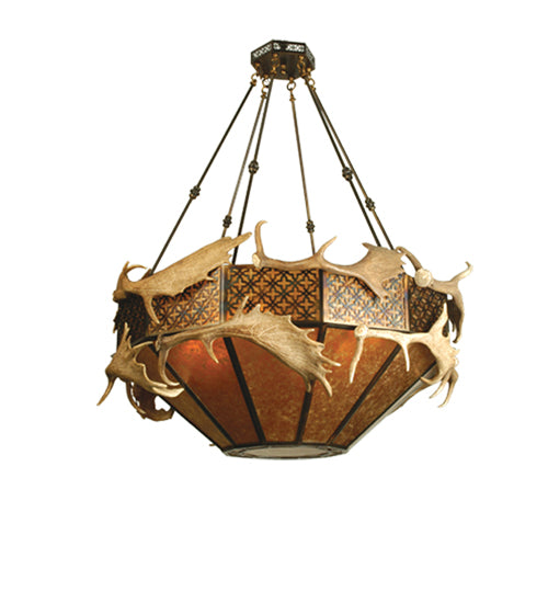 Meyda Tiffany Antlers 81333 Pendant Light - Antique Copper