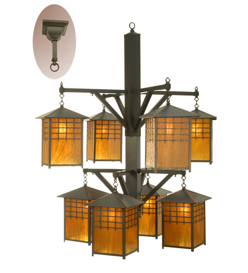 Meyda Tiffany Castille 81396 Chandelier Light - Craftsman Brown