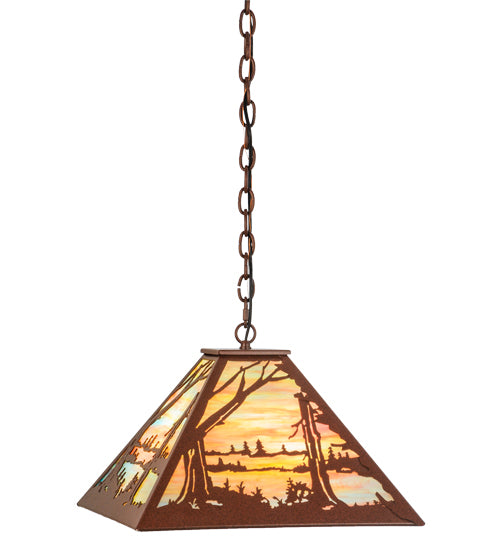 Meyda Tiffany Quiet Pond 81412 Pendant Light - Rust