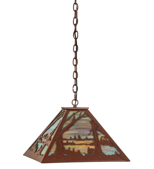 Meyda Tiffany Quiet Pond 81412 Pendant Light - Rust