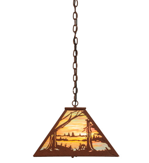 Meyda Tiffany Quiet Pond 81412 Pendant Light - Rust