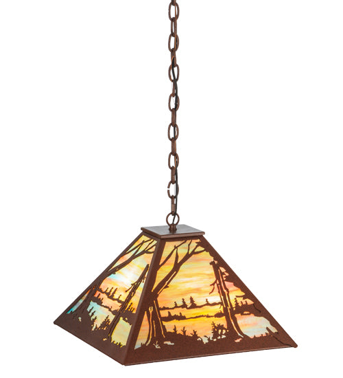 Meyda Tiffany Quiet Pond 81412 Pendant Light - Rust