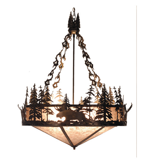 Meyda Tiffany Moose At Dusk 81428 Pendant Light - Antique Copper