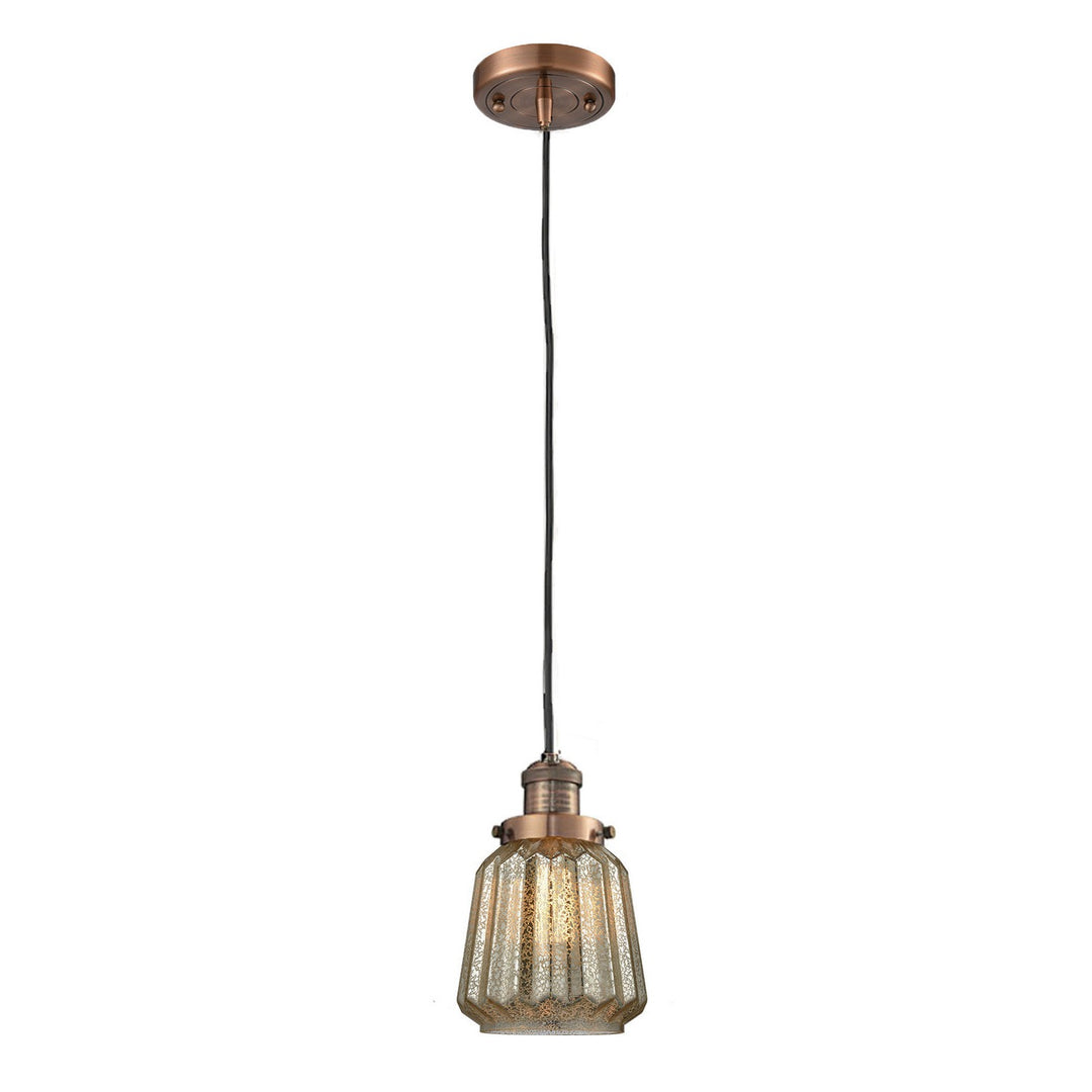 Innovations Franklin Restoration 201C-AC-G146 Pendant Light - Antique Copper