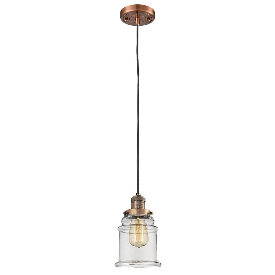 Innovations Franklin Restoration 201C-AC-G182 Pendant Light - Antique Copper