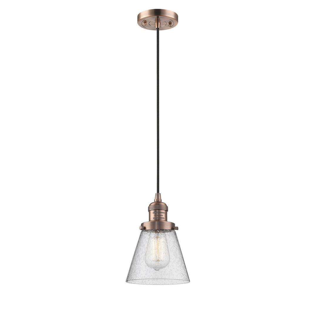 Innovations Franklin Restoration 201C-AC-G64 Pendant Light - Antique Copper