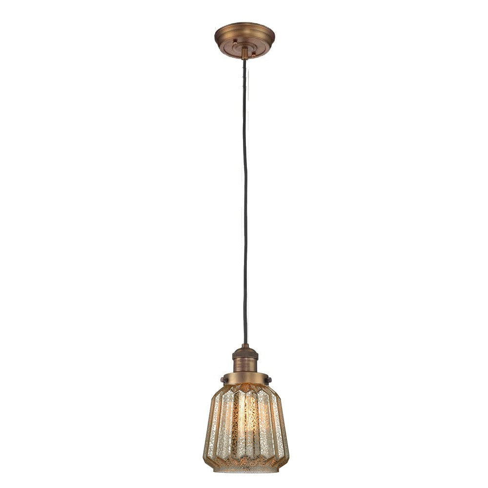 Innovations Franklin Restoration 201C-BB-G146 Pendant Light - Brushed Brass