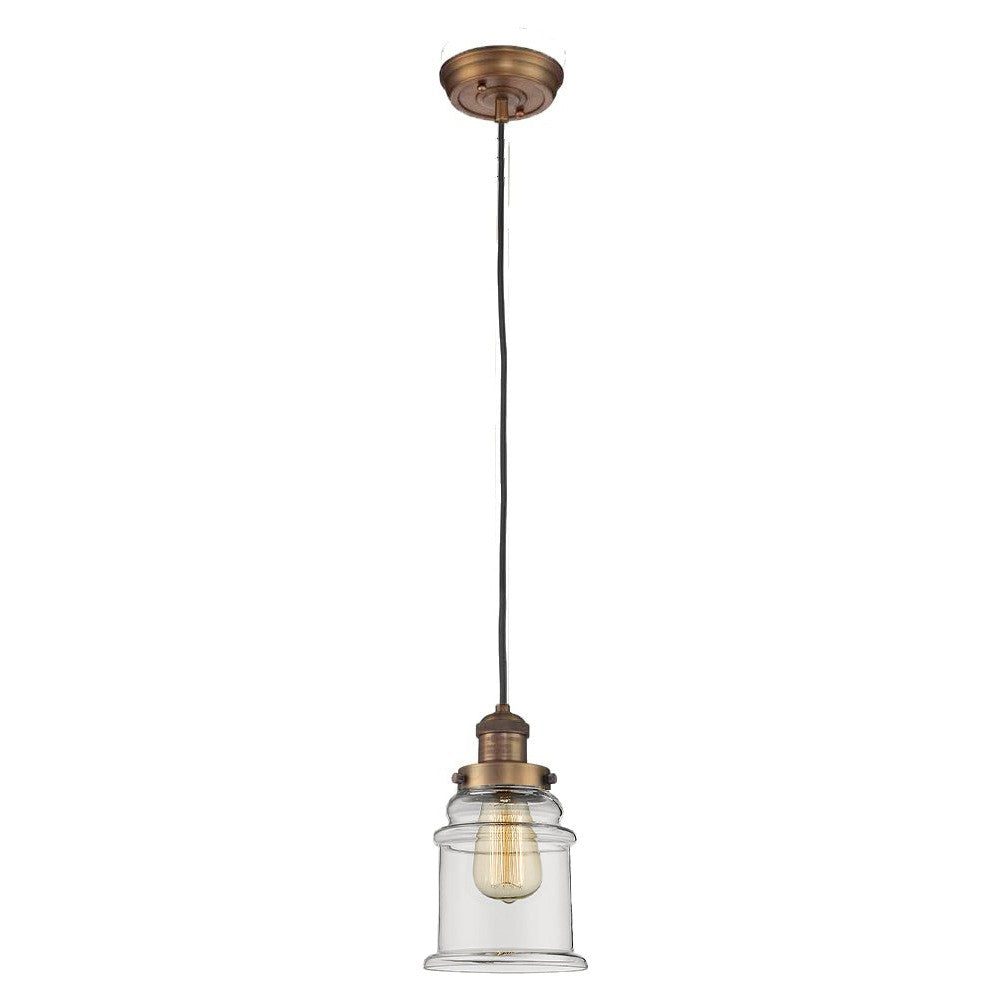 Innovations Franklin Restoration 201C-BB-G182 Pendant Light - Brushed Brass