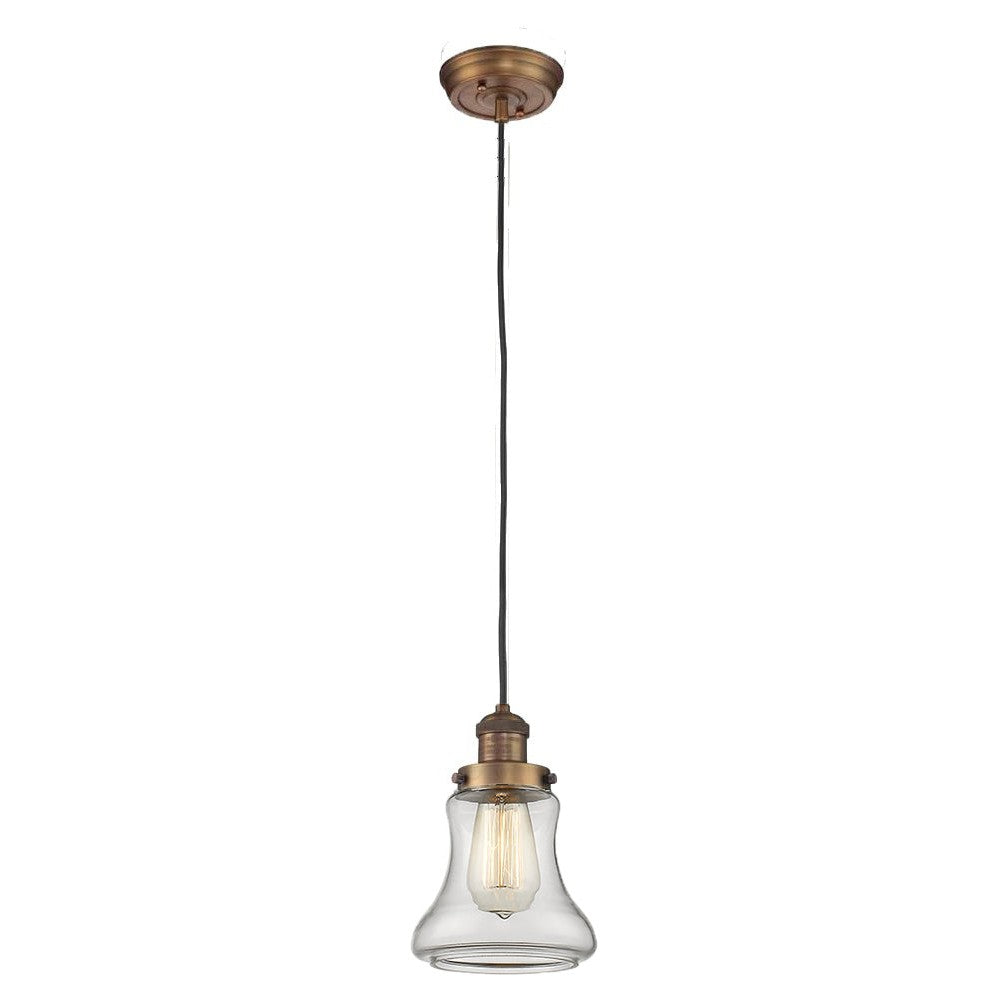 Innovations Franklin Restoration 201C-BB-G192 Pendant Light - Brushed Brass