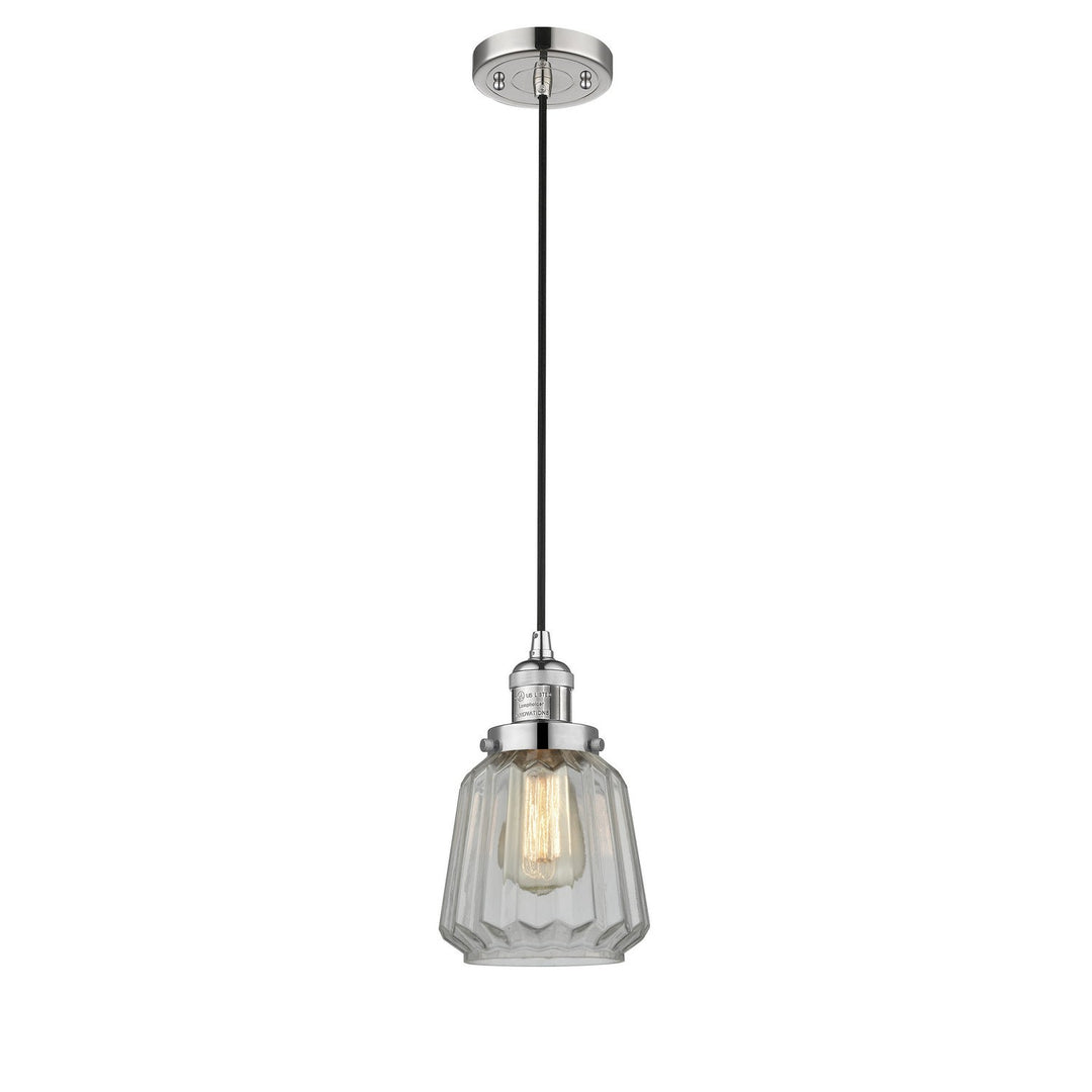 Innovations Franklin Restoration 201C-PN-G142 Pendant Light - Polished Nickel
