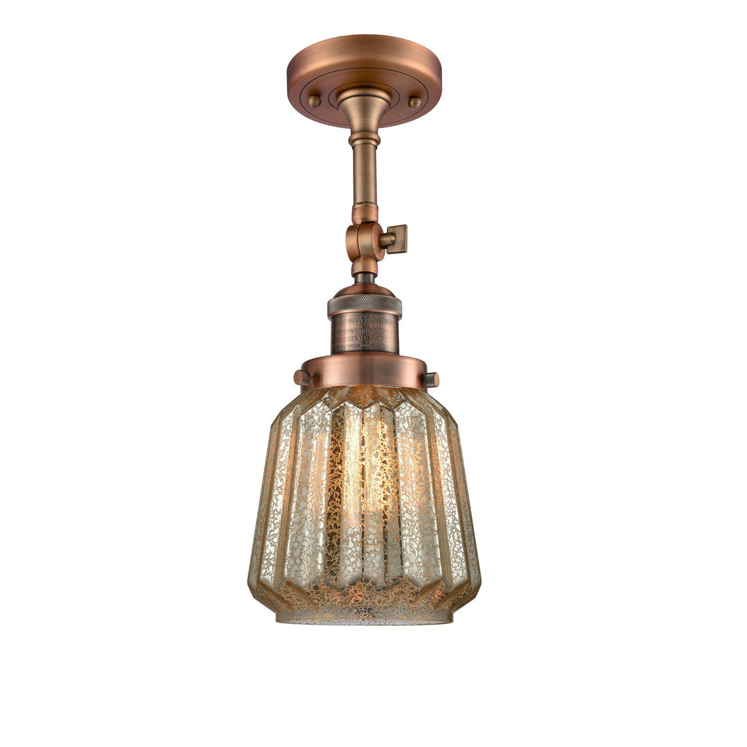 Innovations Franklin Restoration 201F-AC-G146 Ceiling Light - Antique Copper