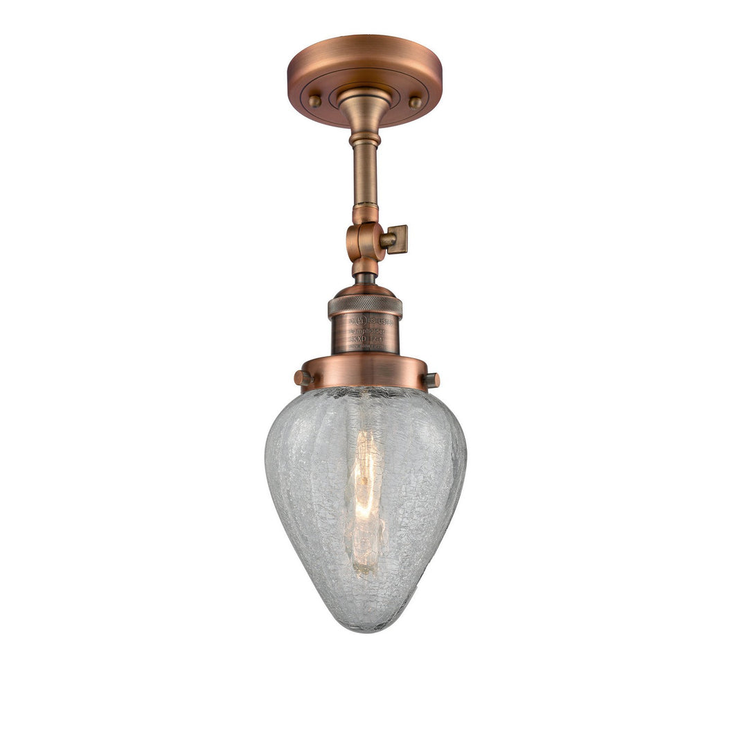 Innovations Franklin Restoration 201F-AC-G165 Ceiling Light - Antique Copper