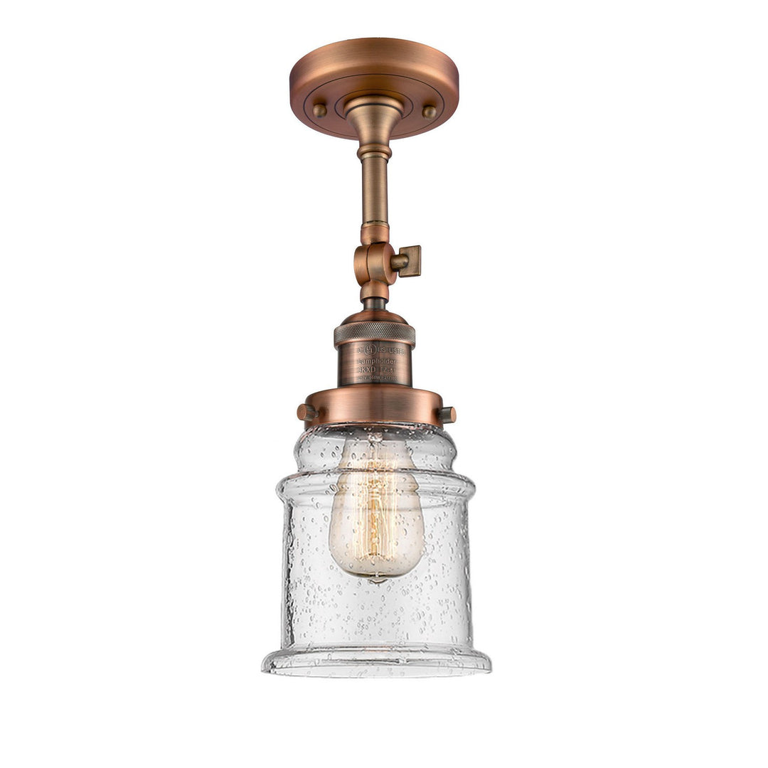 Innovations Franklin Restoration 201F-AC-G184 Ceiling Light - Antique Copper