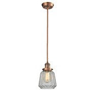 Innovations Franklin Restoration 201S-AC-G142 Pendant Light - Antique Copper