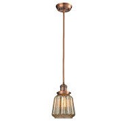 Innovations Franklin Restoration 201S-AC-G146 Pendant Light - Antique Copper