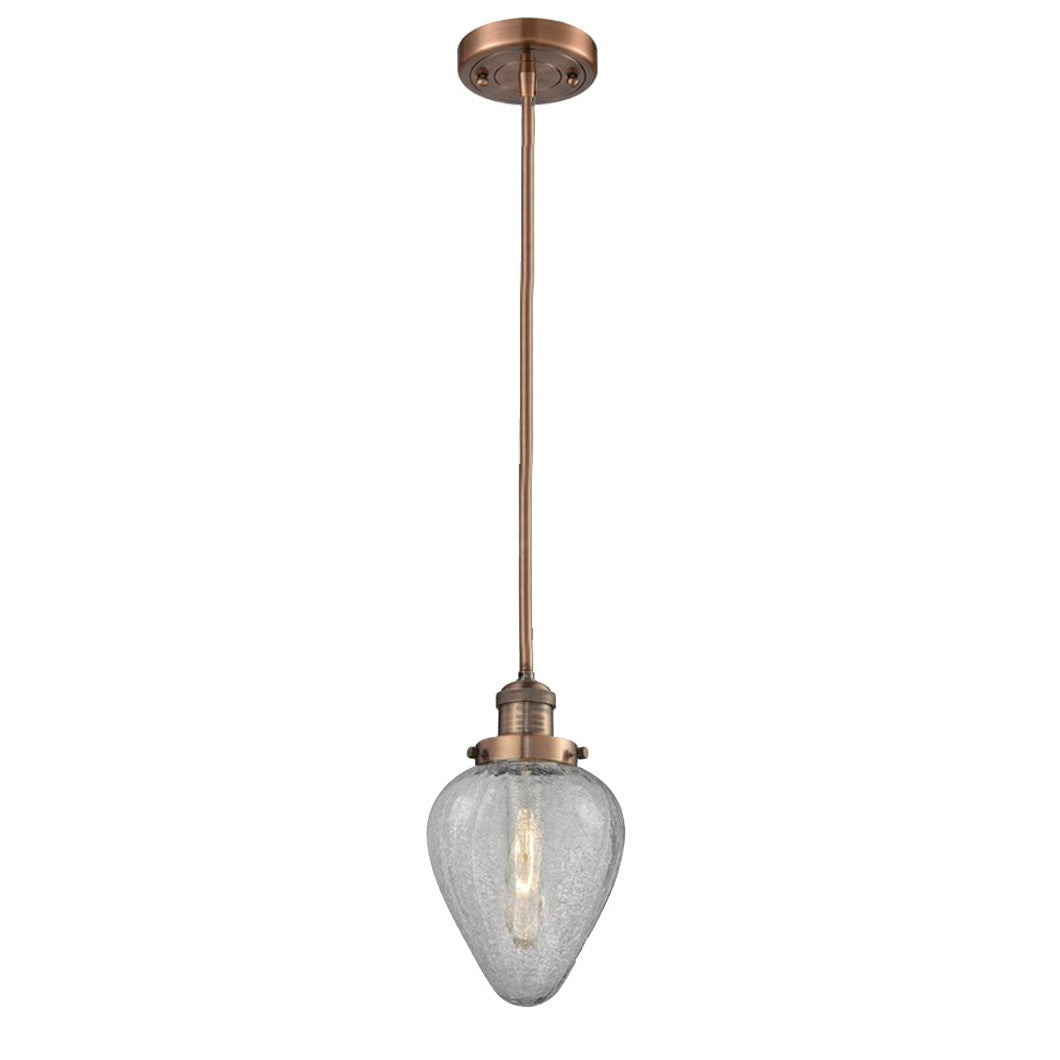 Innovations Franklin Restoration 201S-AC-G165 Pendant Light - Antique Copper
