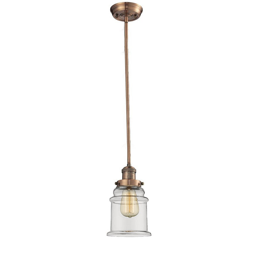 Innovations Franklin Restoration 201S-AC-G182 Pendant Light - Antique Copper