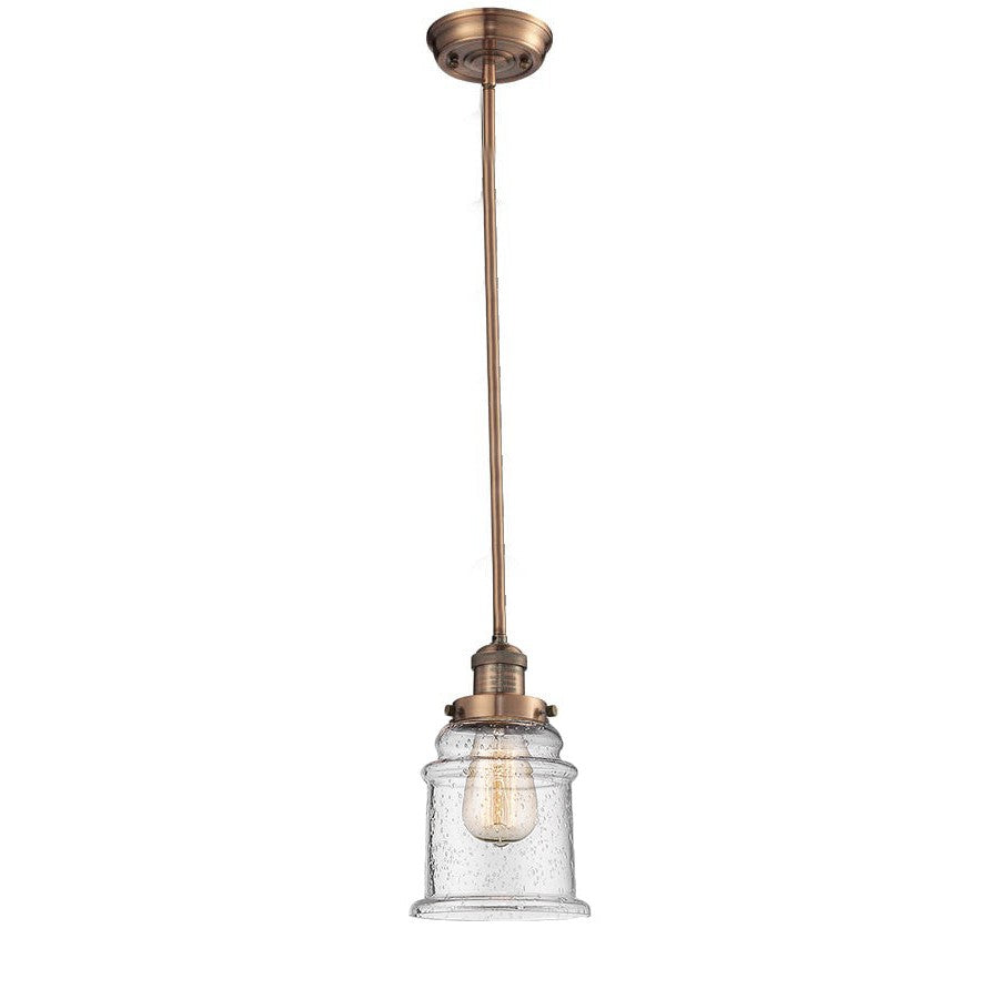 Innovations Franklin Restoration 201S-AC-G184 Pendant Light - Antique Copper