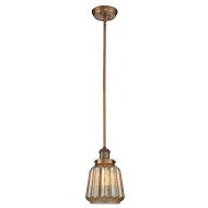 Innovations Franklin Restoration 201S-BB-G146 Pendant Light - Brushed Brass