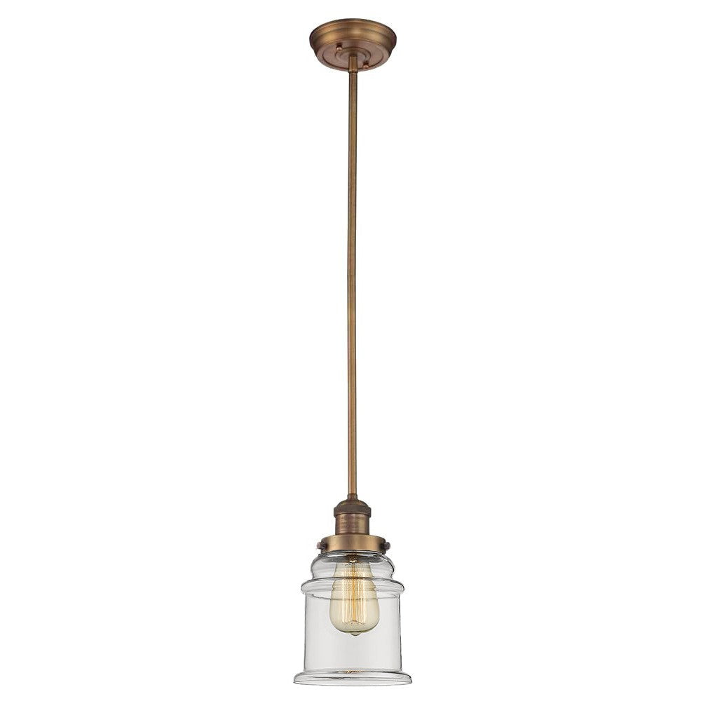 Innovations Franklin Restoration 201S-BB-G182 Pendant Light - Brushed Brass