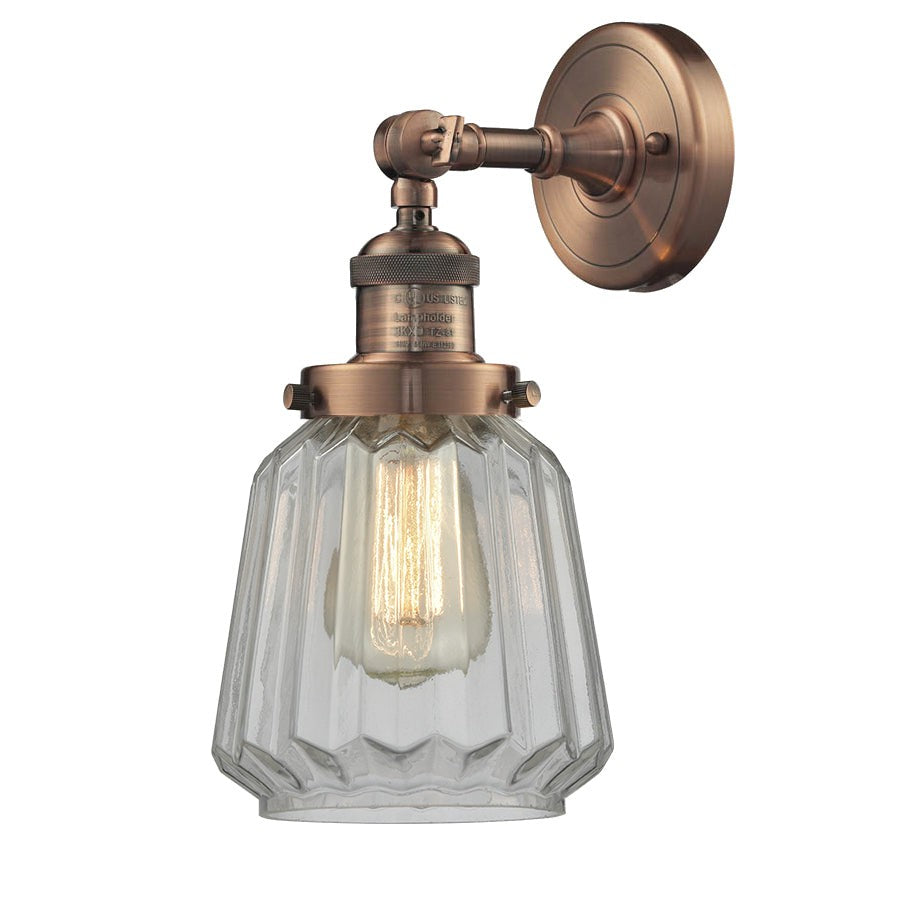 Innovations Franklin Restoration 203-AC-G142 Wall Sconce Light - Antique Copper