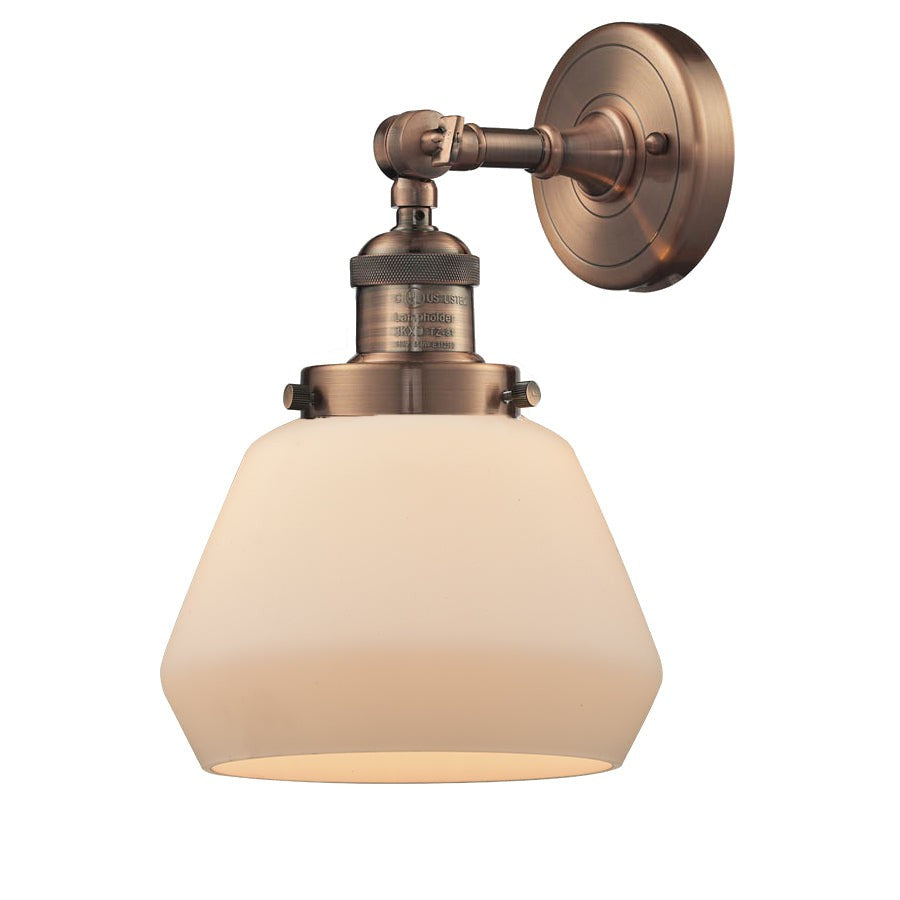 Innovations Franklin Restoration 203-AC-G171 Wall Sconce Light - Antique Copper