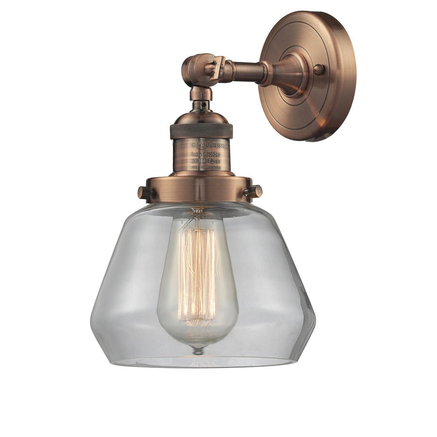 Innovations Franklin Restoration 203-AC-G172 Wall Sconce Light - Antique Copper