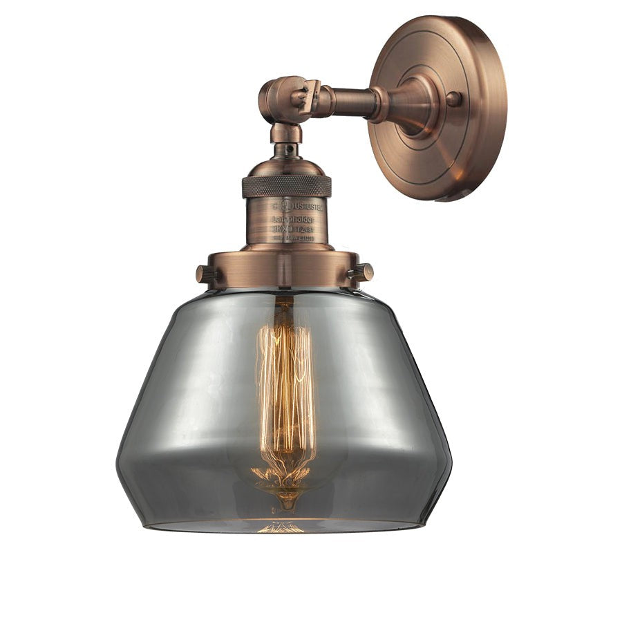 Innovations Franklin Restoration 203-AC-G173 Wall Sconce Light - Antique Copper