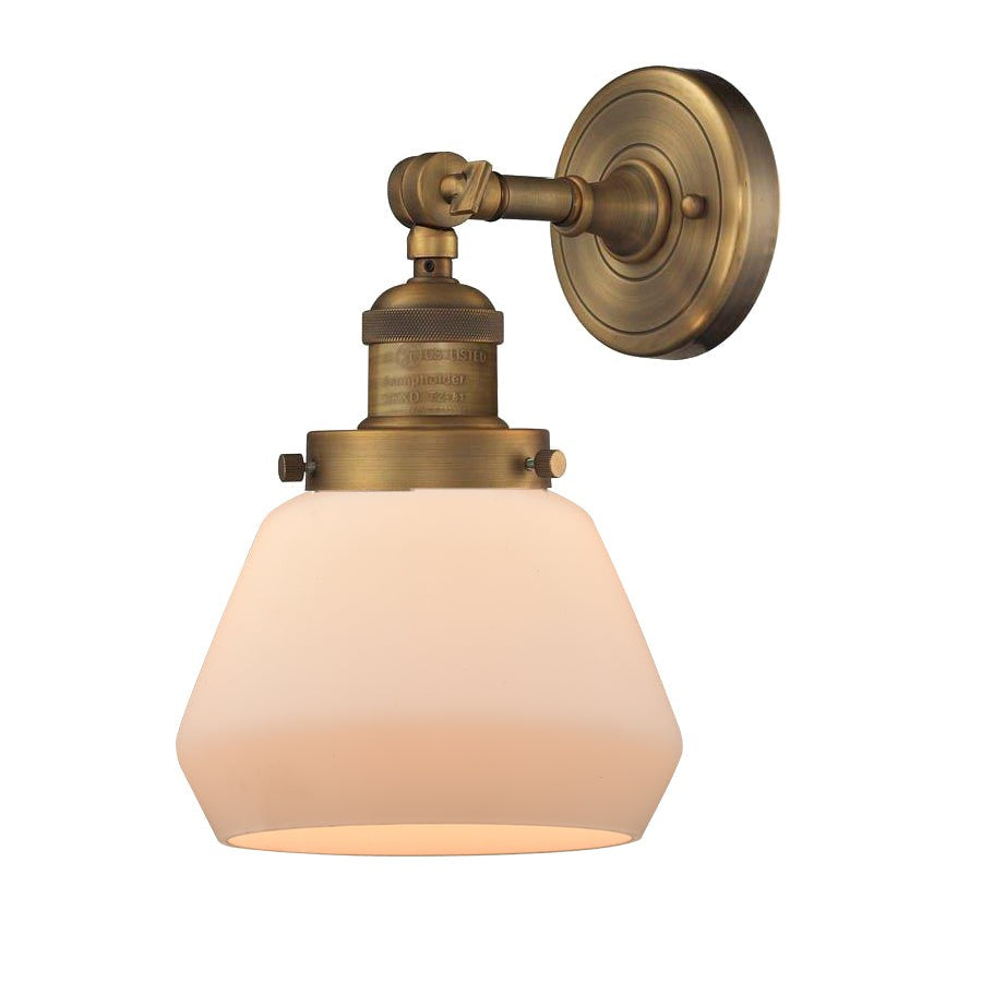 Innovations Franklin Restoration 203-BB-G171 Wall Sconce Light - Brushed Brass