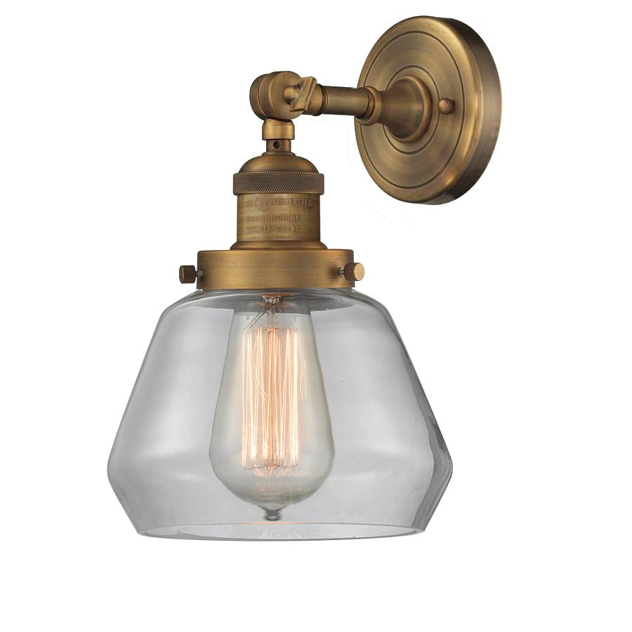 Innovations Franklin Restoration 203-BB-G172 Wall Sconce Light - Brushed Brass