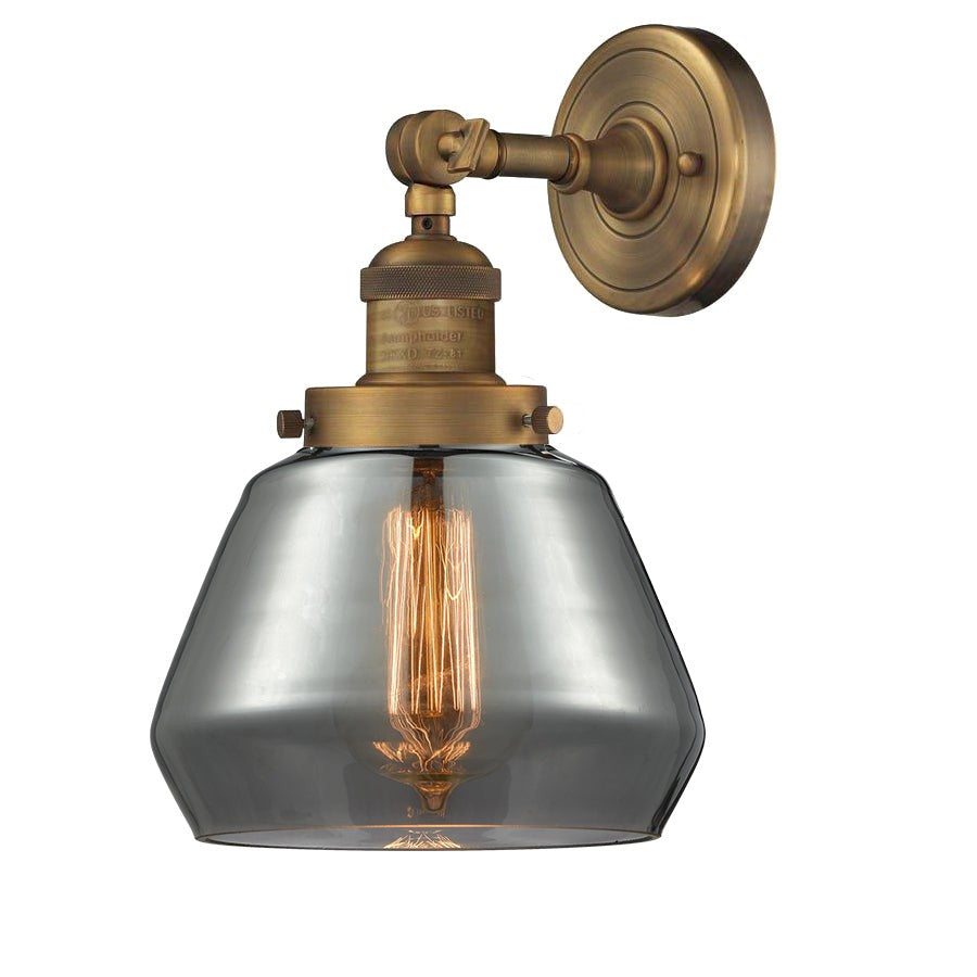 Innovations Franklin Restoration 203-BB-G173 Wall Sconce Light - Brushed Brass