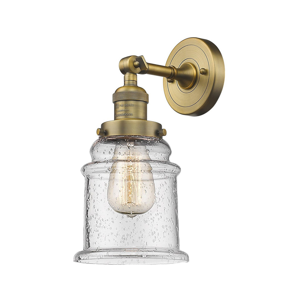 Innovations Franklin Restoration 203-BB-G184 Wall Sconce Light - Brushed Brass
