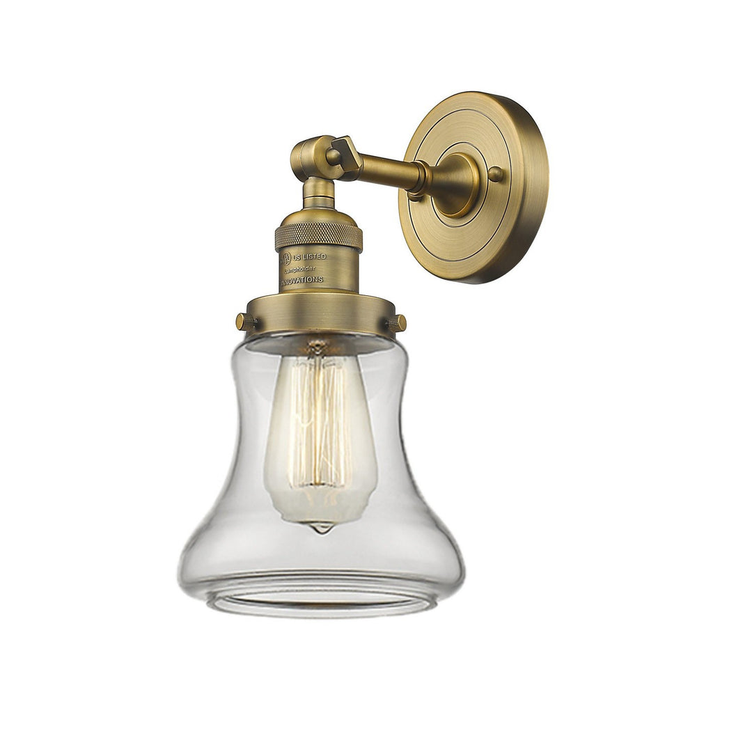 Innovations Franklin Restoration 203-BB-G192 Wall Sconce Light - Brushed Brass