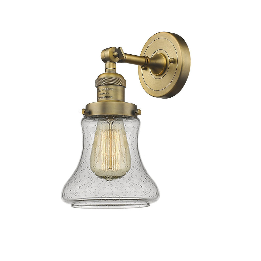 Innovations Franklin Restoration 203-BB-G194 Wall Sconce Light - Brushed Brass