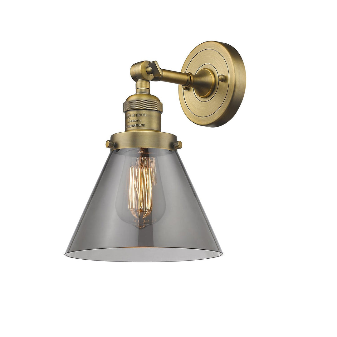Innovations Franklin Restoration 203-BB-G43 Wall Sconce Light - Brushed Brass