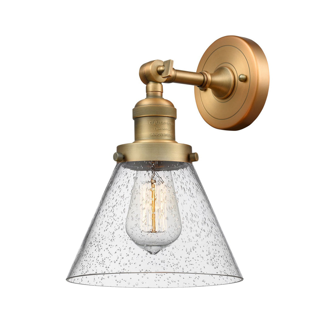 Innovations Franklin Restoration 203-BB-G44 Wall Sconce Light - Brushed Brass