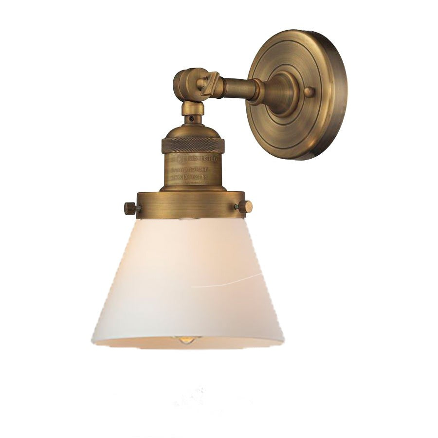 Innovations Franklin Restoration 203-BB-G61 Wall Sconce Light - Brushed Brass