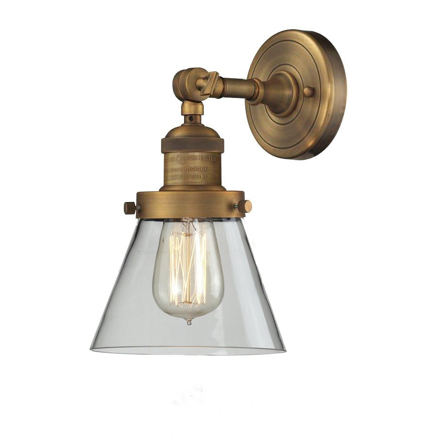 Innovations Franklin Restoration 203-BB-G62 Wall Sconce Light - Brushed Brass