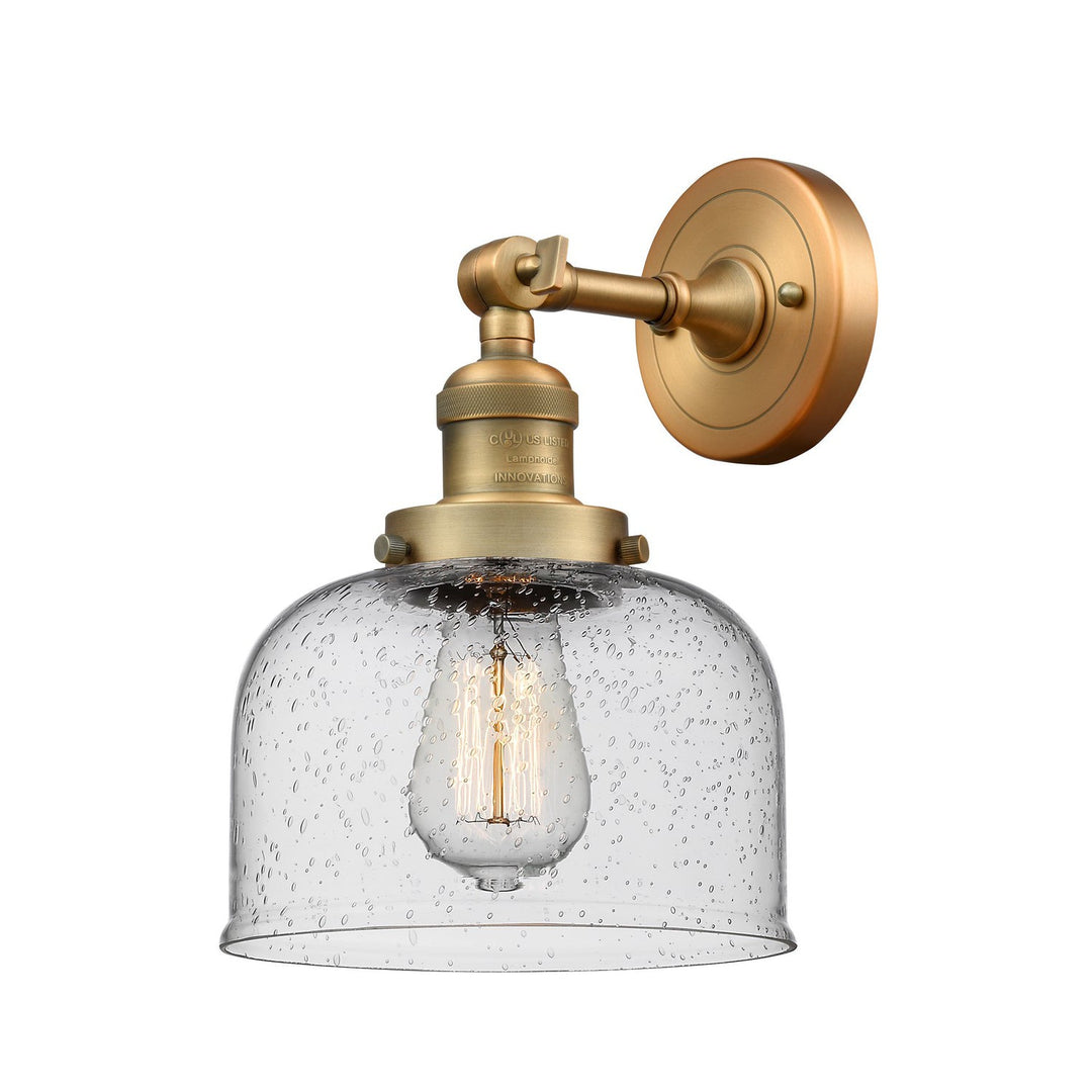 Innovations Franklin Restoration 203-BB-G74 Wall Sconce Light - Brushed Brass