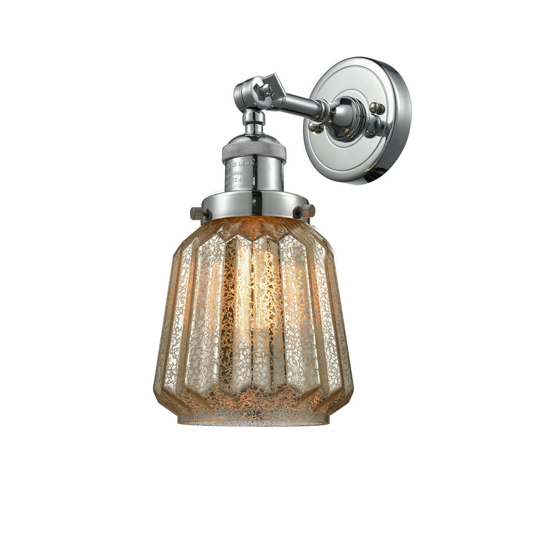 Innovations Franklin Restoration 203-PC-G146 Wall Sconce Light - Polished Chrome