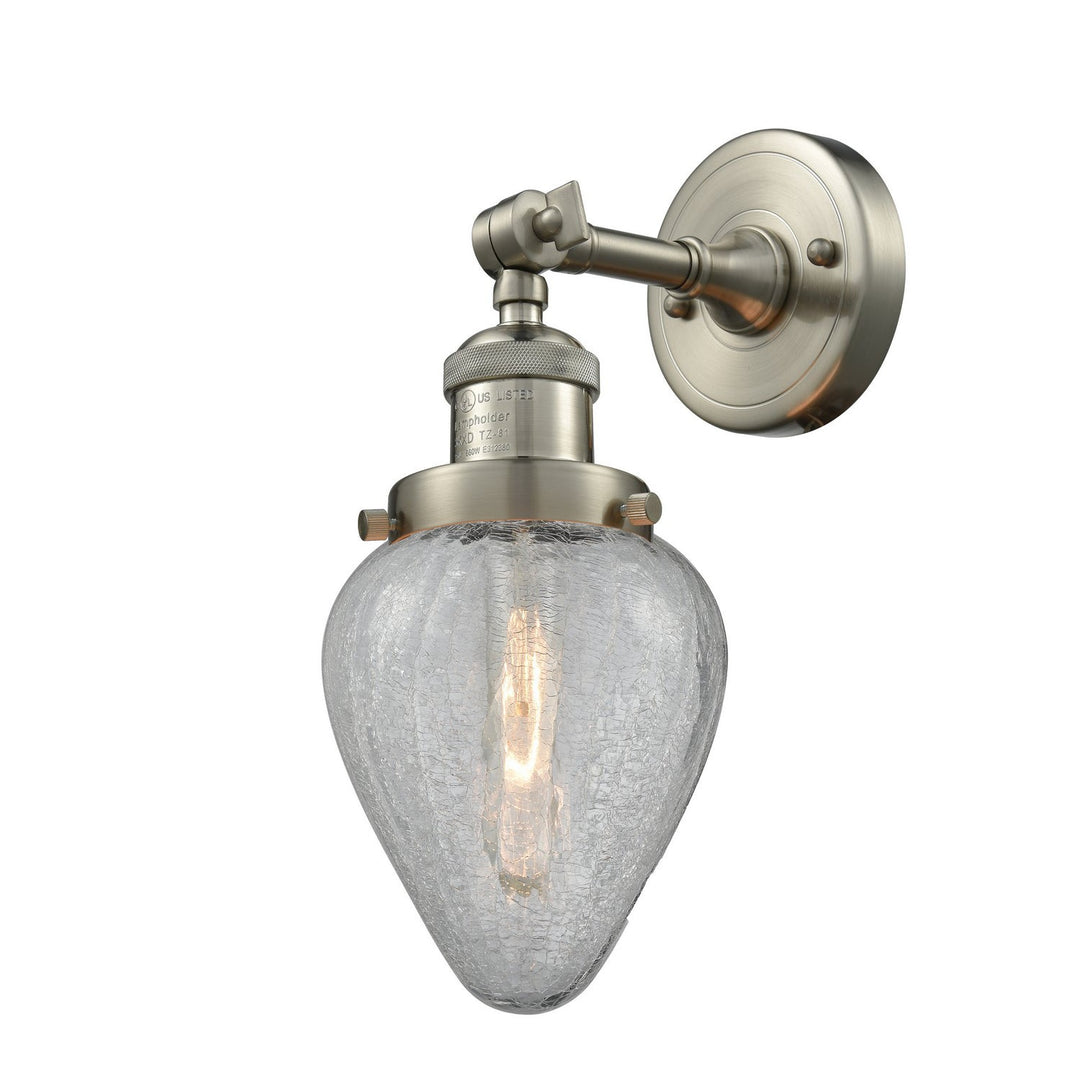 Innovations Franklin Restoration 203-SN-G165 Wall Sconce Light - Brushed Satin Nickel