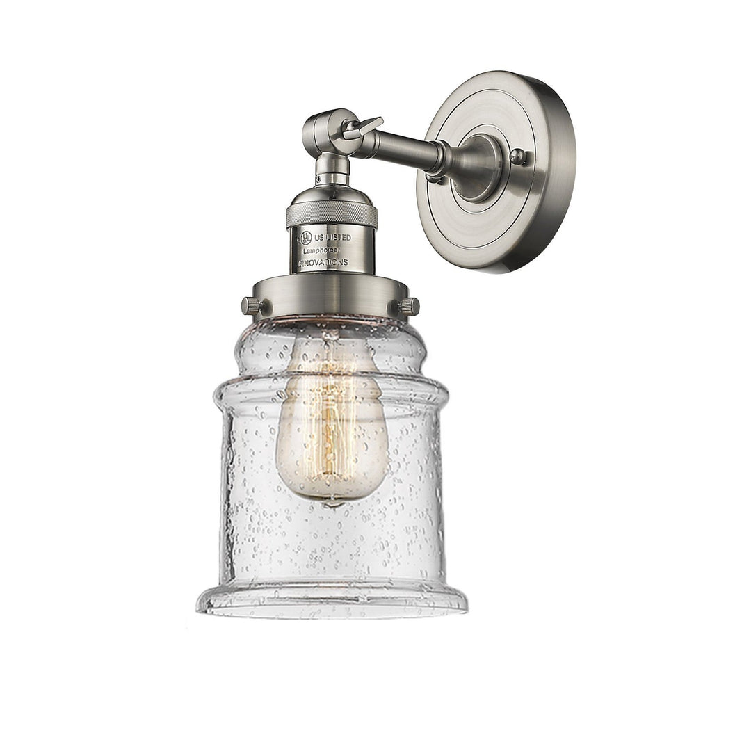 Innovations Franklin Restoration 203-SN-G184 Wall Sconce Light - Brushed Satin Nickel