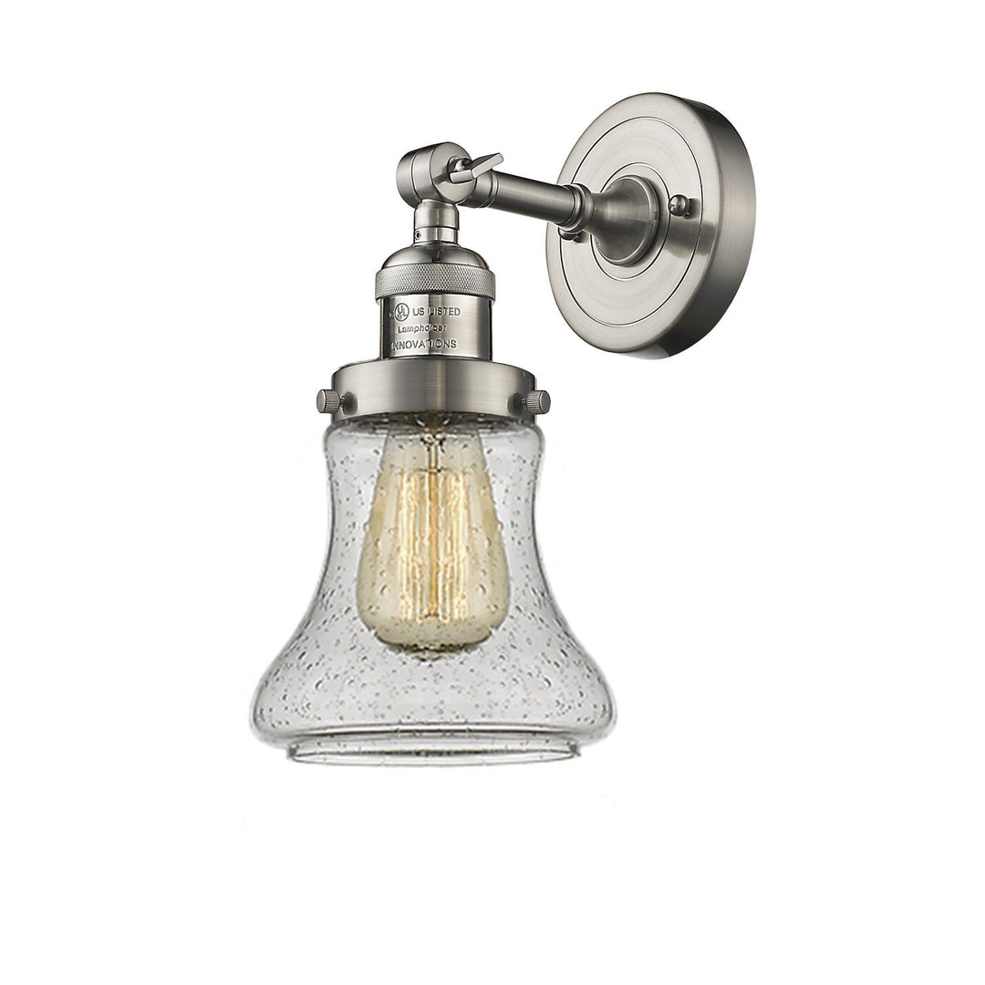 Innovations Franklin Restoration 203-SN-G194 Wall Sconce Light - Brushed Satin Nickel