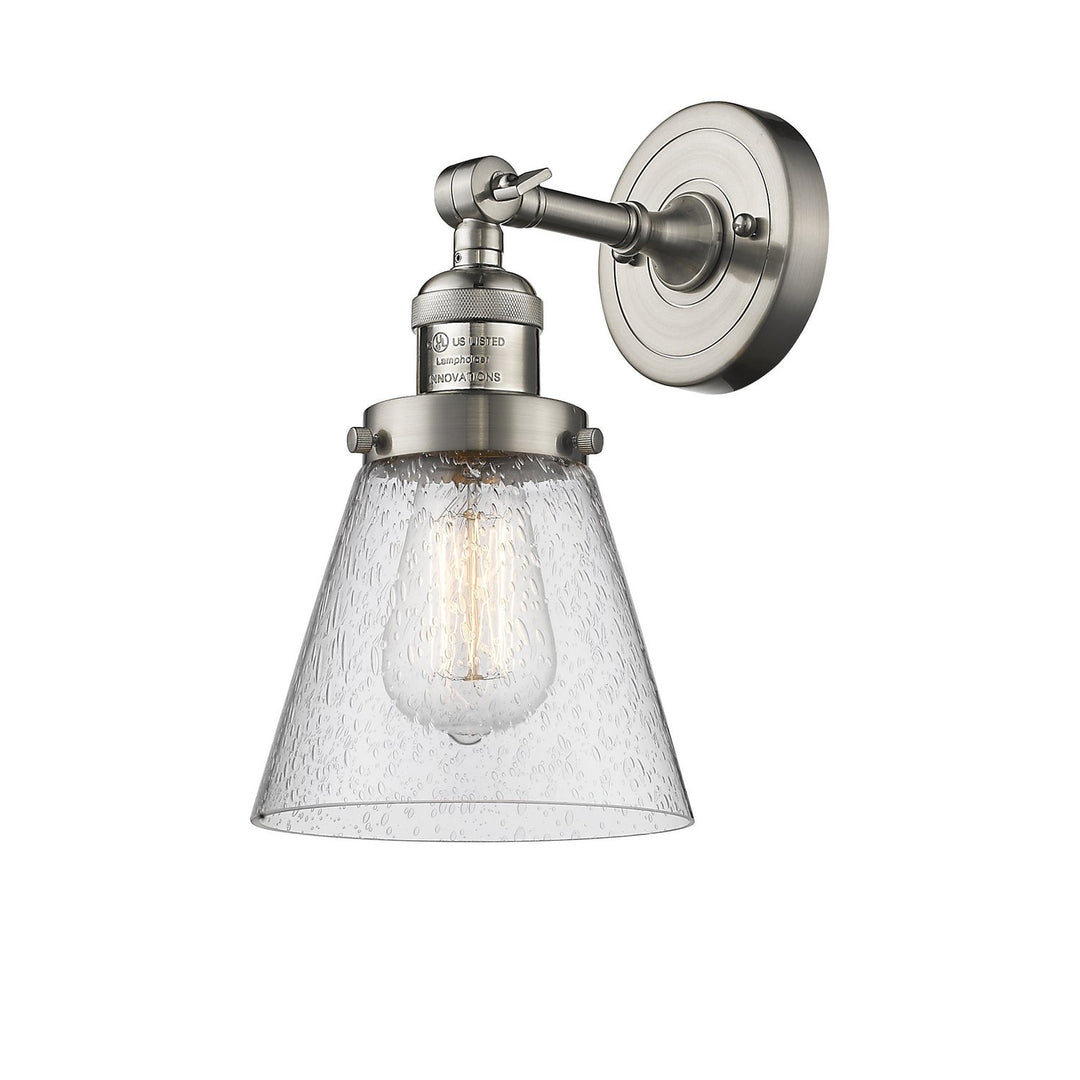 Innovations Franklin Restoration 203-SN-G64 Wall Sconce Light - Brushed Satin Nickel