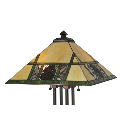 Meyda Tiffany Lighting 81557 Pinecone Ridge Shade Lamp Shade Bronze / Dark