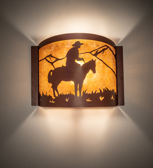 Meyda Tiffany Cowboy 81570 Wall Light - Rust